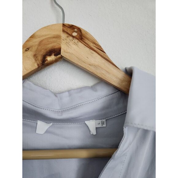 ASTR the Label Muir Crossover Front Blouse Button-Down Top – Light Blue | Size L - Picture 5 of 8